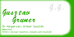 gusztav gruner business card