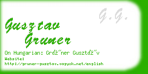 gusztav gruner business card
